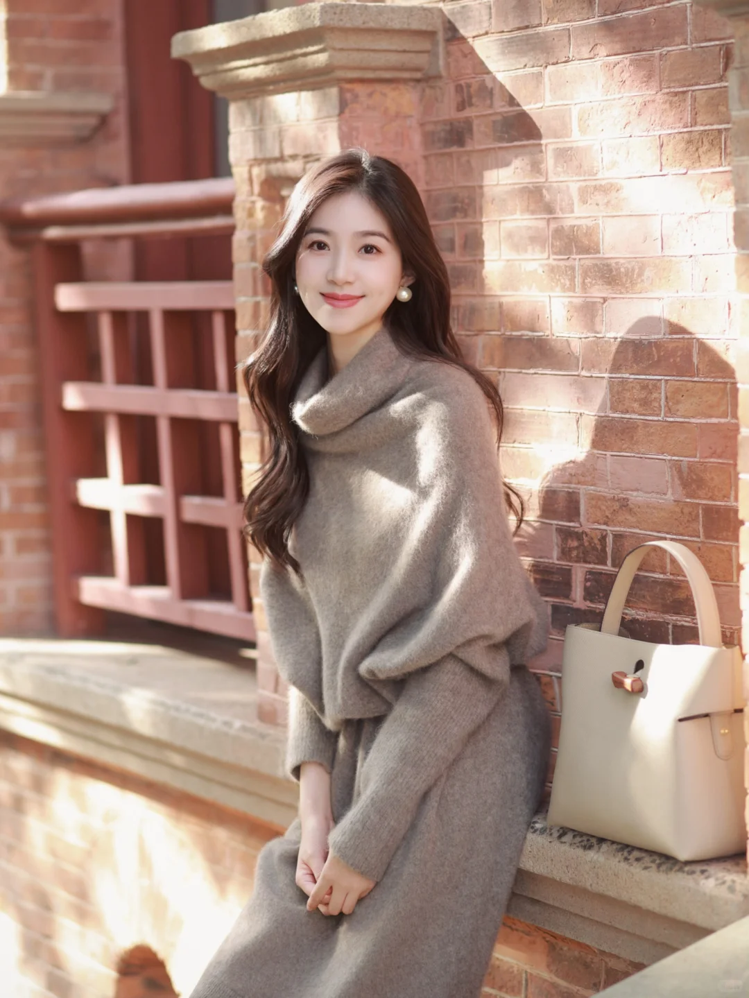 一件毛衣裙的柔暖