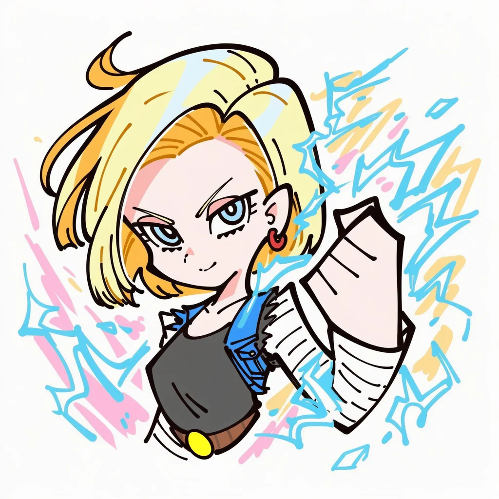 吊带袜天使风格的人造人18号头像