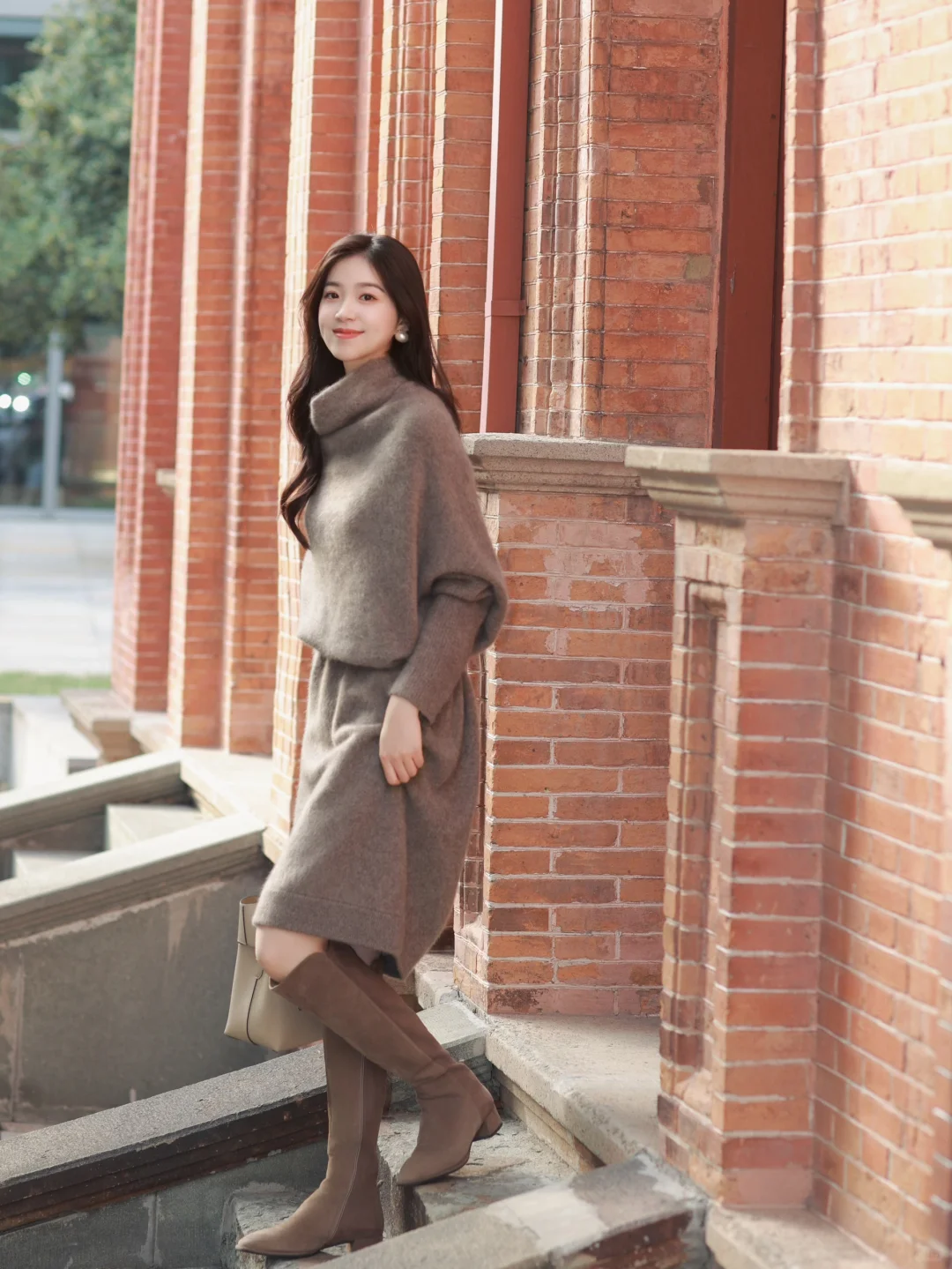 一件毛衣裙的柔暖