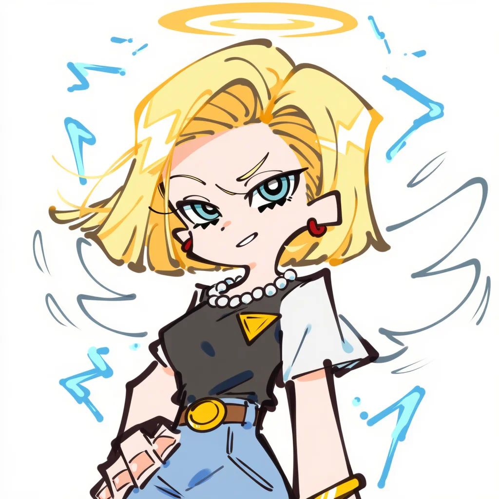 吊带袜天使风格的人造人18号头像