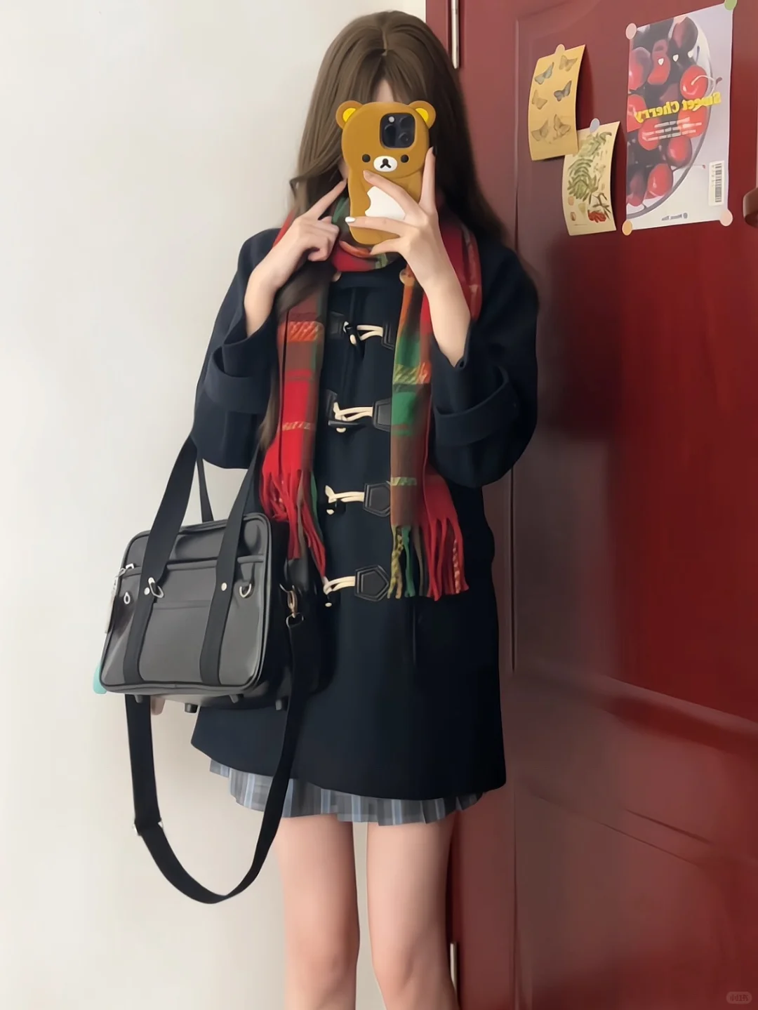 138还送围巾的加厚夹棉jk大衣真的爱了