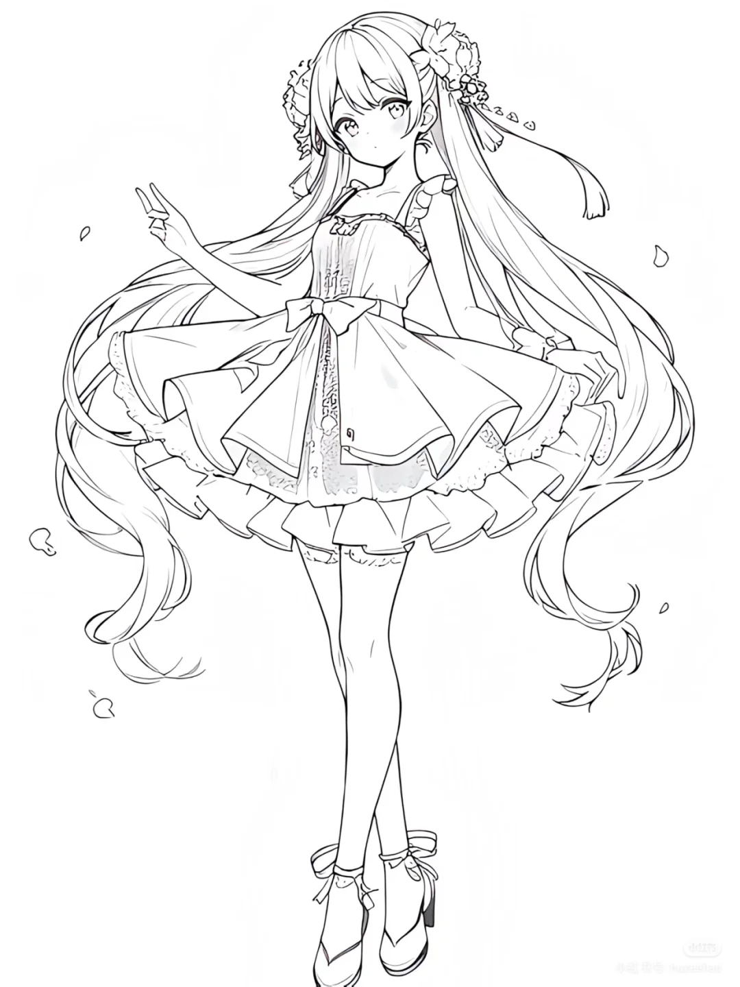 与线描画的邂逅之动漫少女