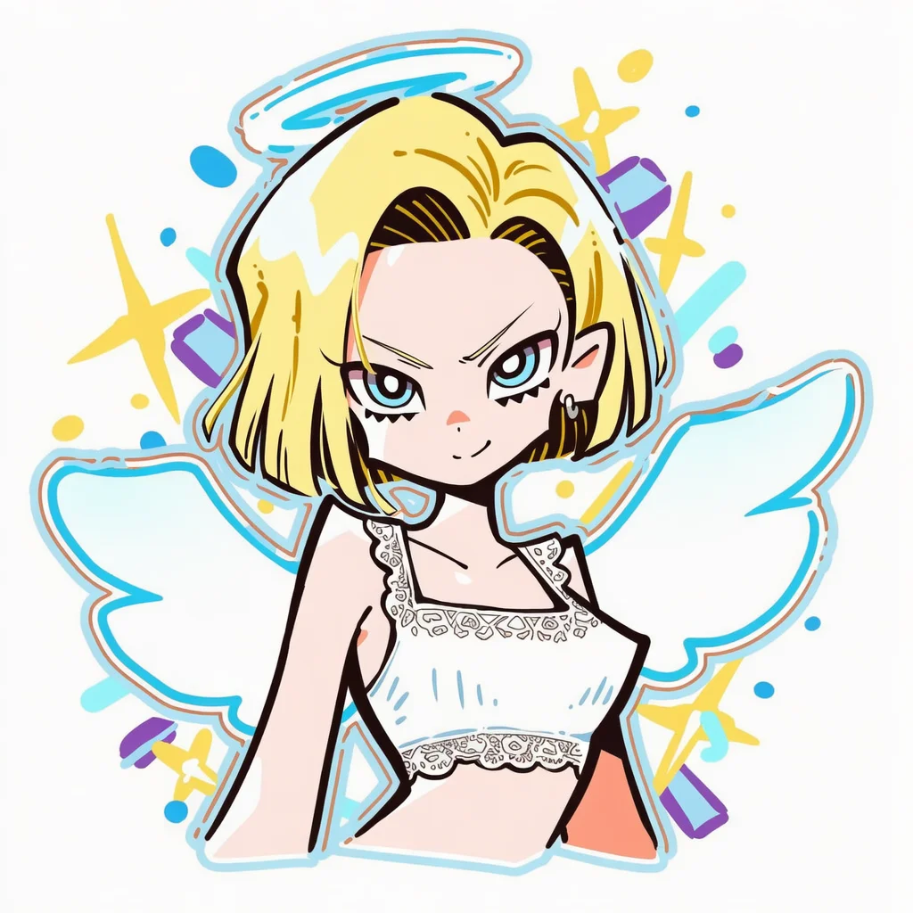 吊带袜天使风格的人造人18号头像