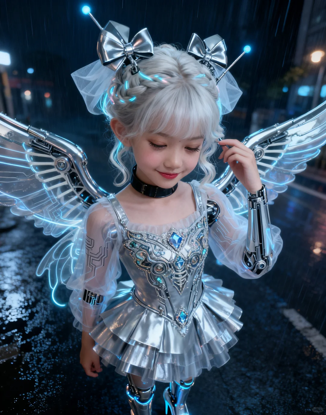 第五套:银发数字甜心(全身翅膀版)