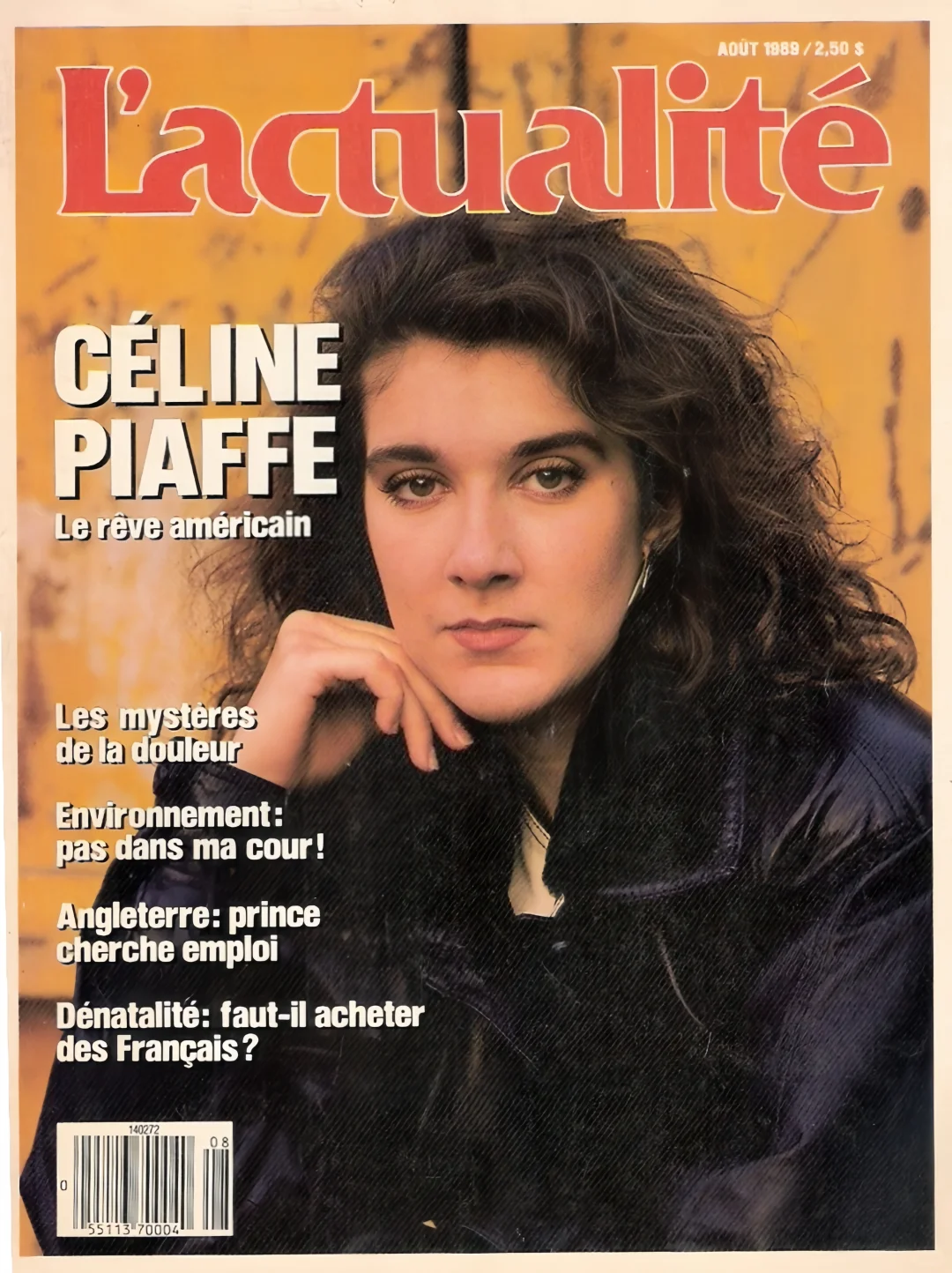 席琳迪翁1989L'actualité杂志封面