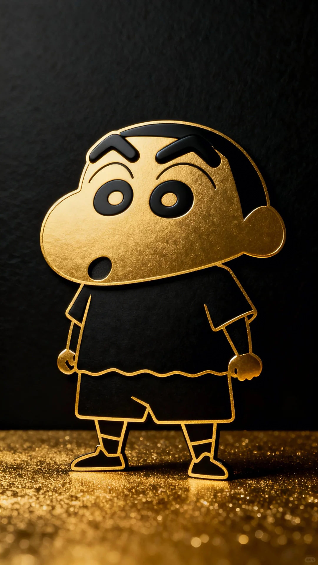 蜡笔小新黑金壁纸、超酷😎