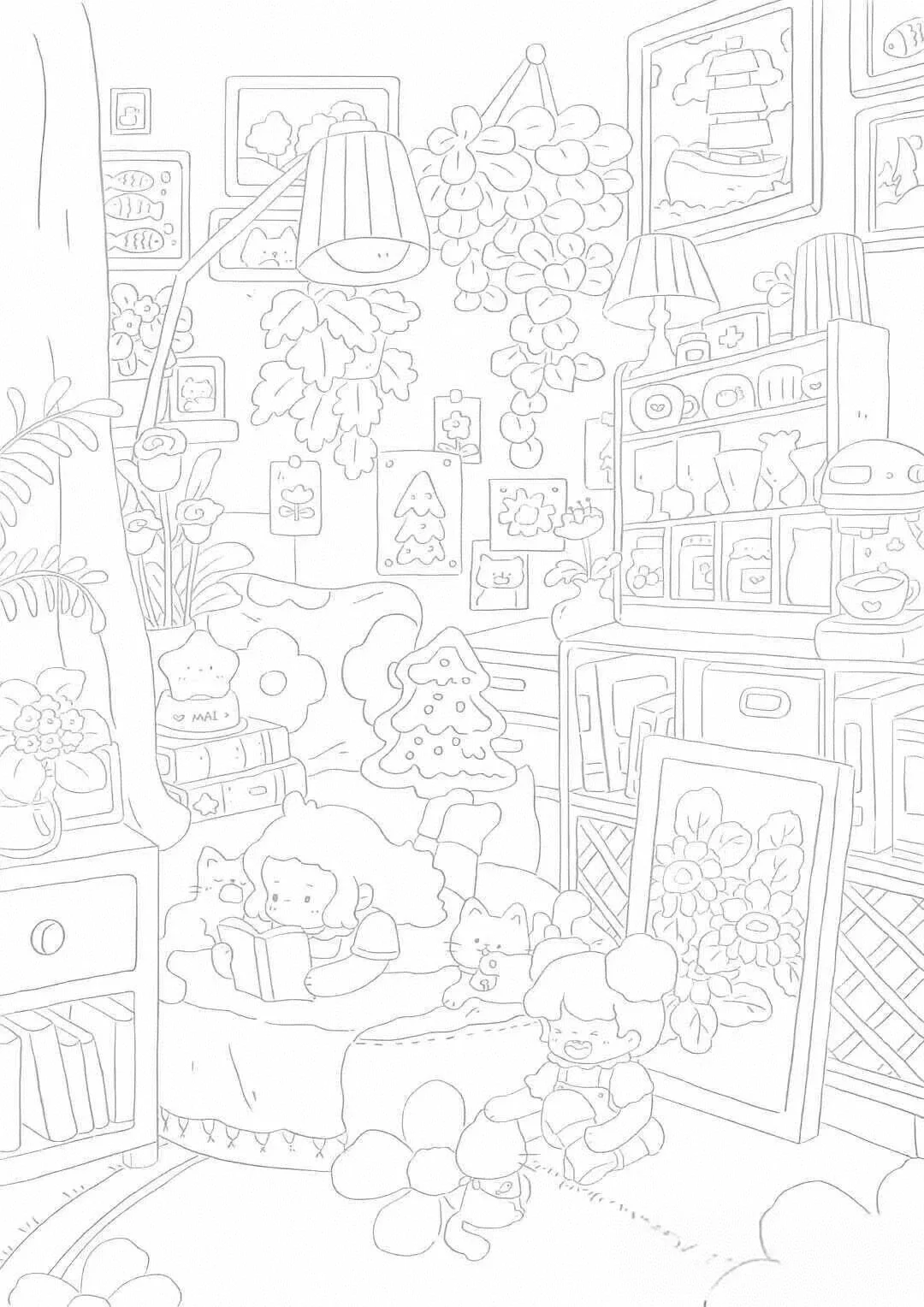 线条画 摸鱼专用🐟