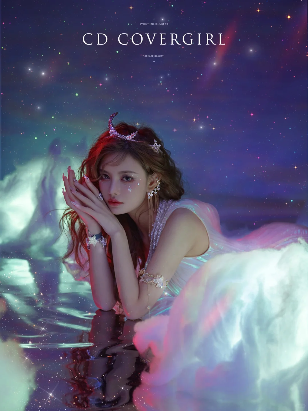 美炸了💥梦幻粉紫色调天使少女写真🌌