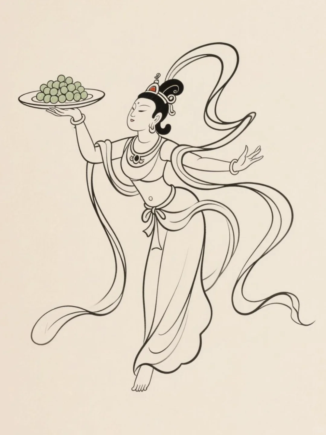 线条再现敦煌飞舞之美