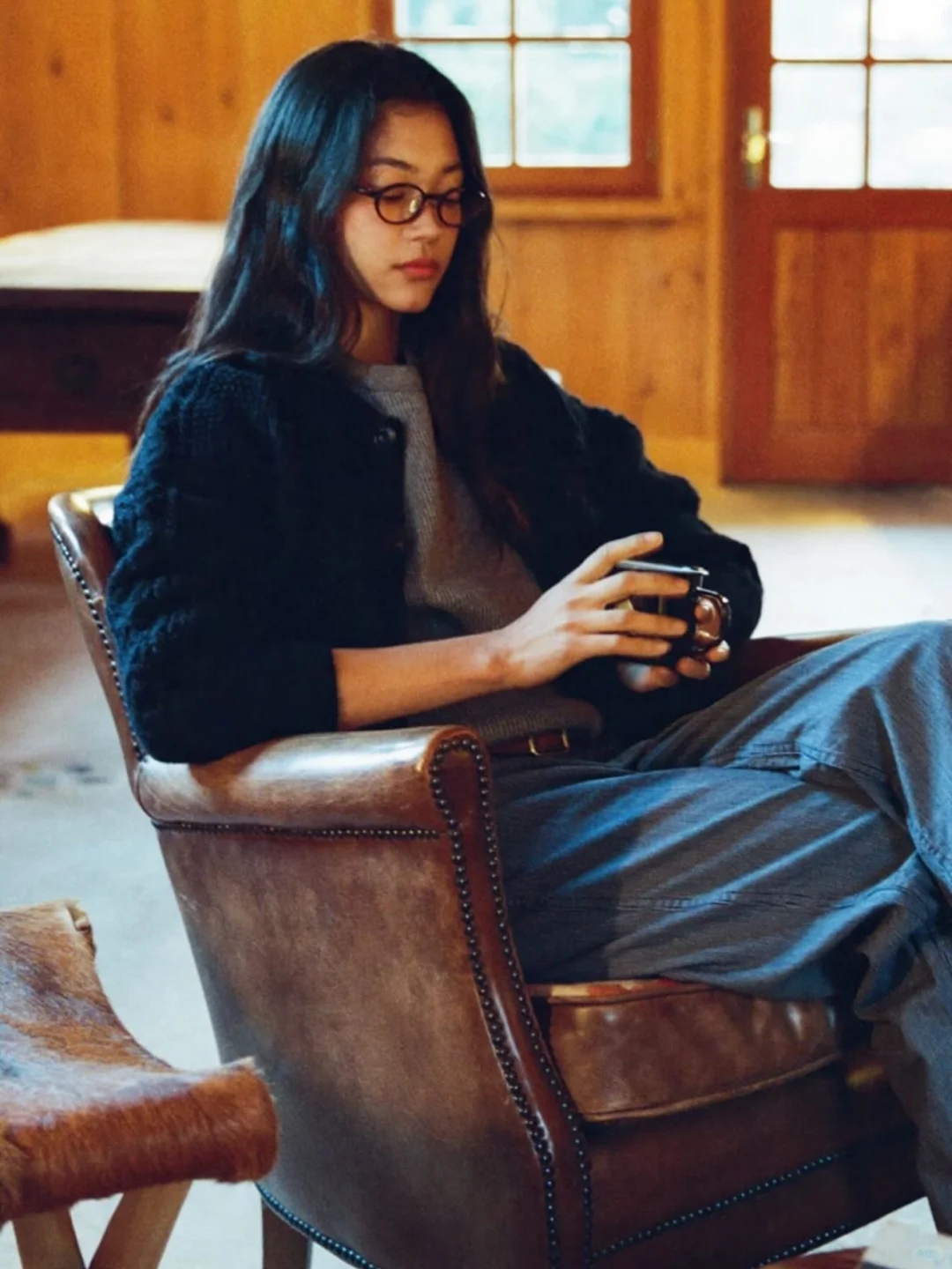 文艺范的法日混血模特美佳