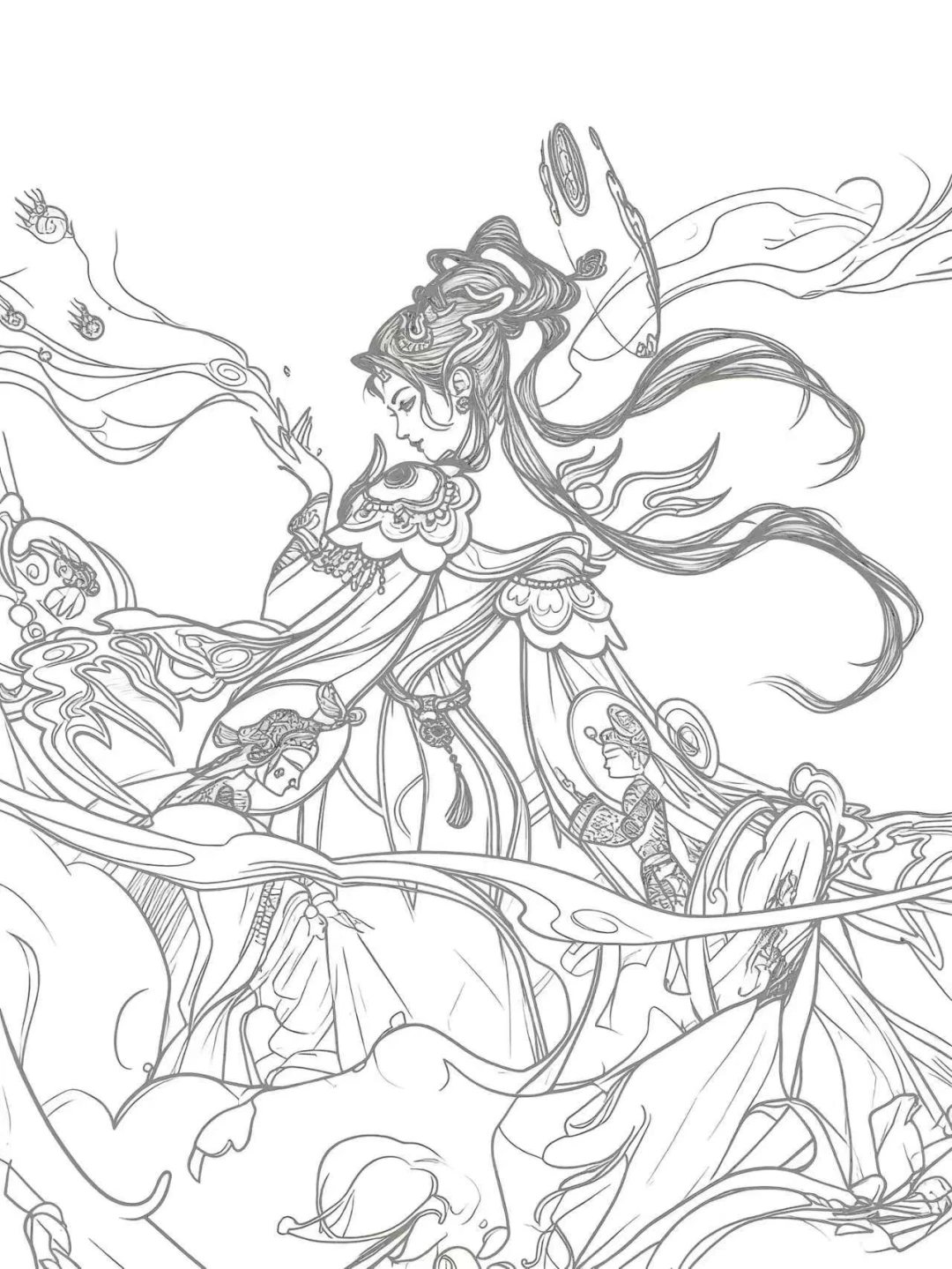 王者荣耀英雄线条画，有种你就画！