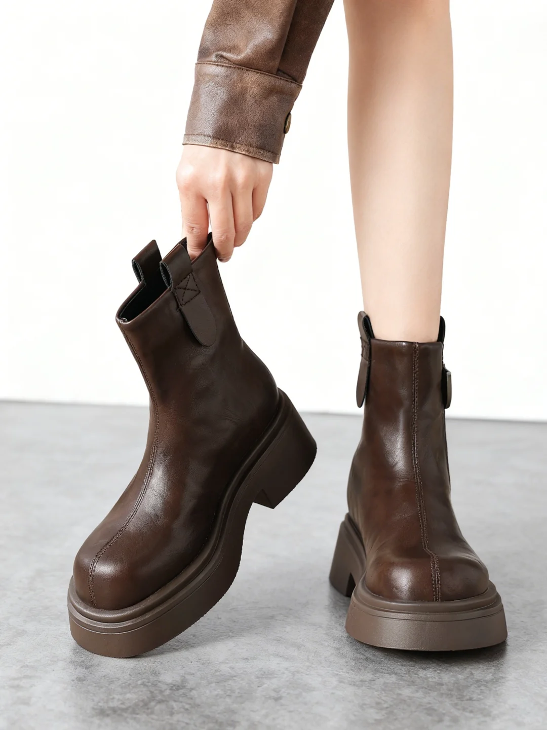 纯分享🤎复古棕色小短靴！