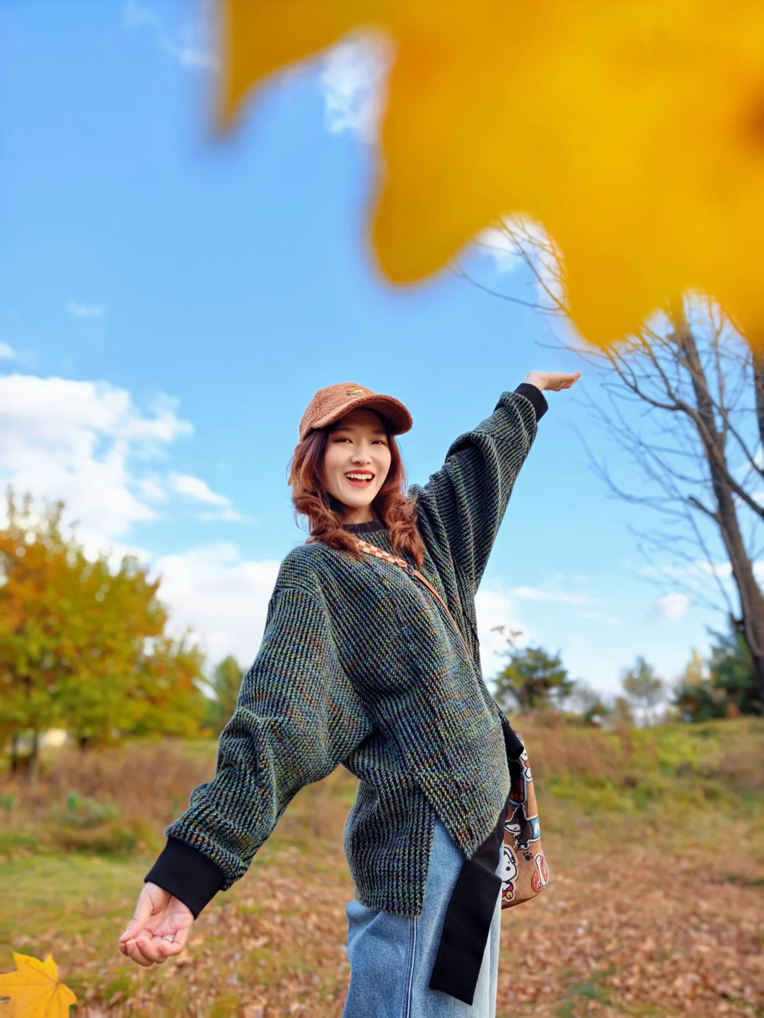 适合秋天的拍照姿势✌🏻手机就可以拍哦！