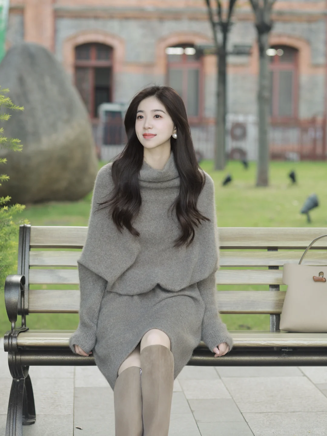 一件毛衣裙的柔暖