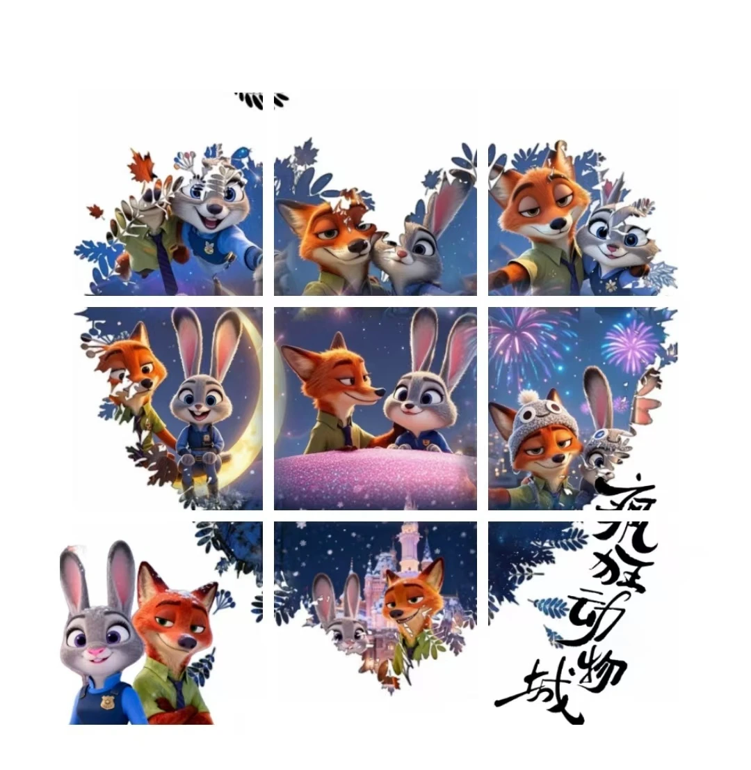 疯狂动物城2！电脑平板壁纸还有朋友圈九宫格