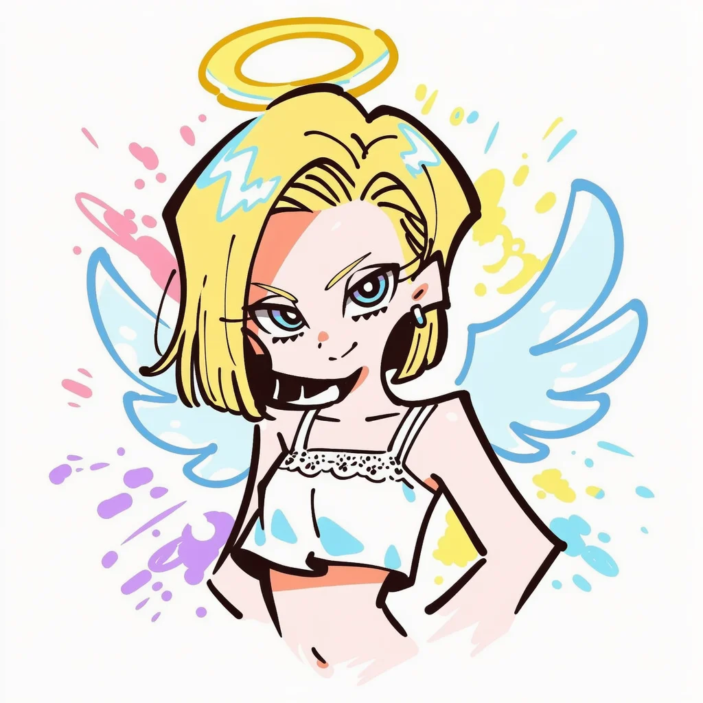 吊带袜天使风格的人造人18号头像