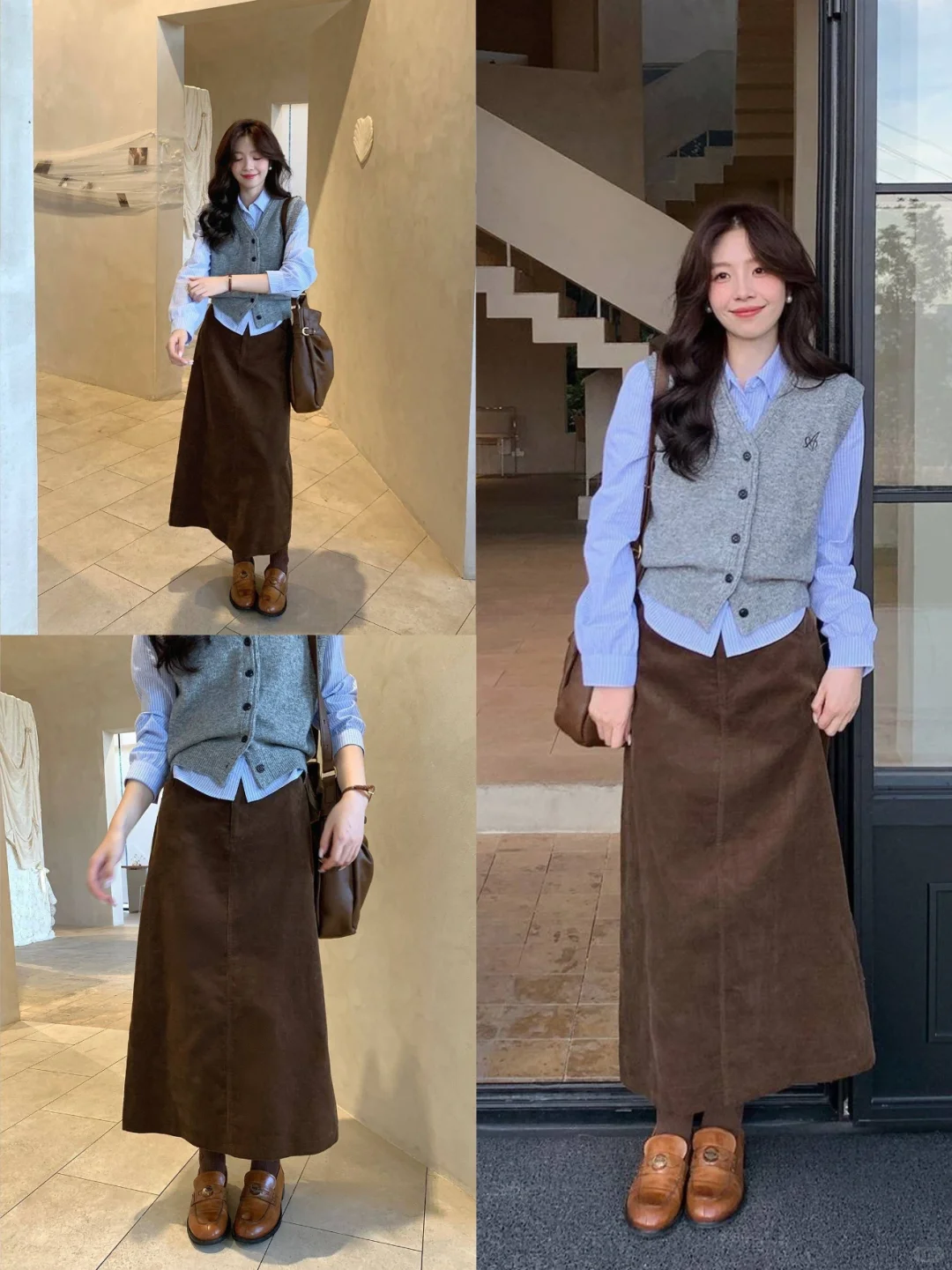 秋季氛围感🍂超气质复古风半身长裙～