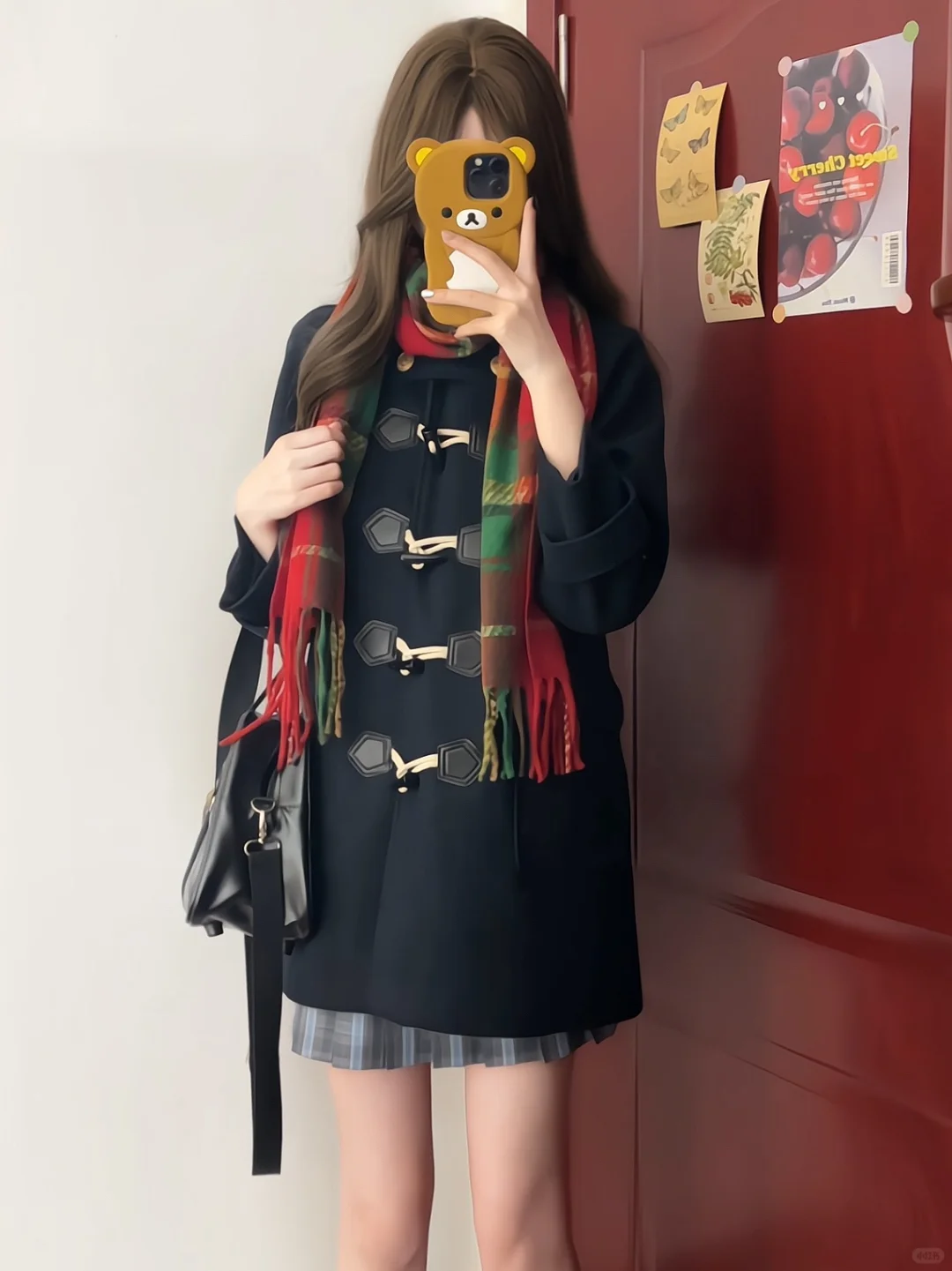 138还送围巾的加厚夹棉jk大衣真的爱了