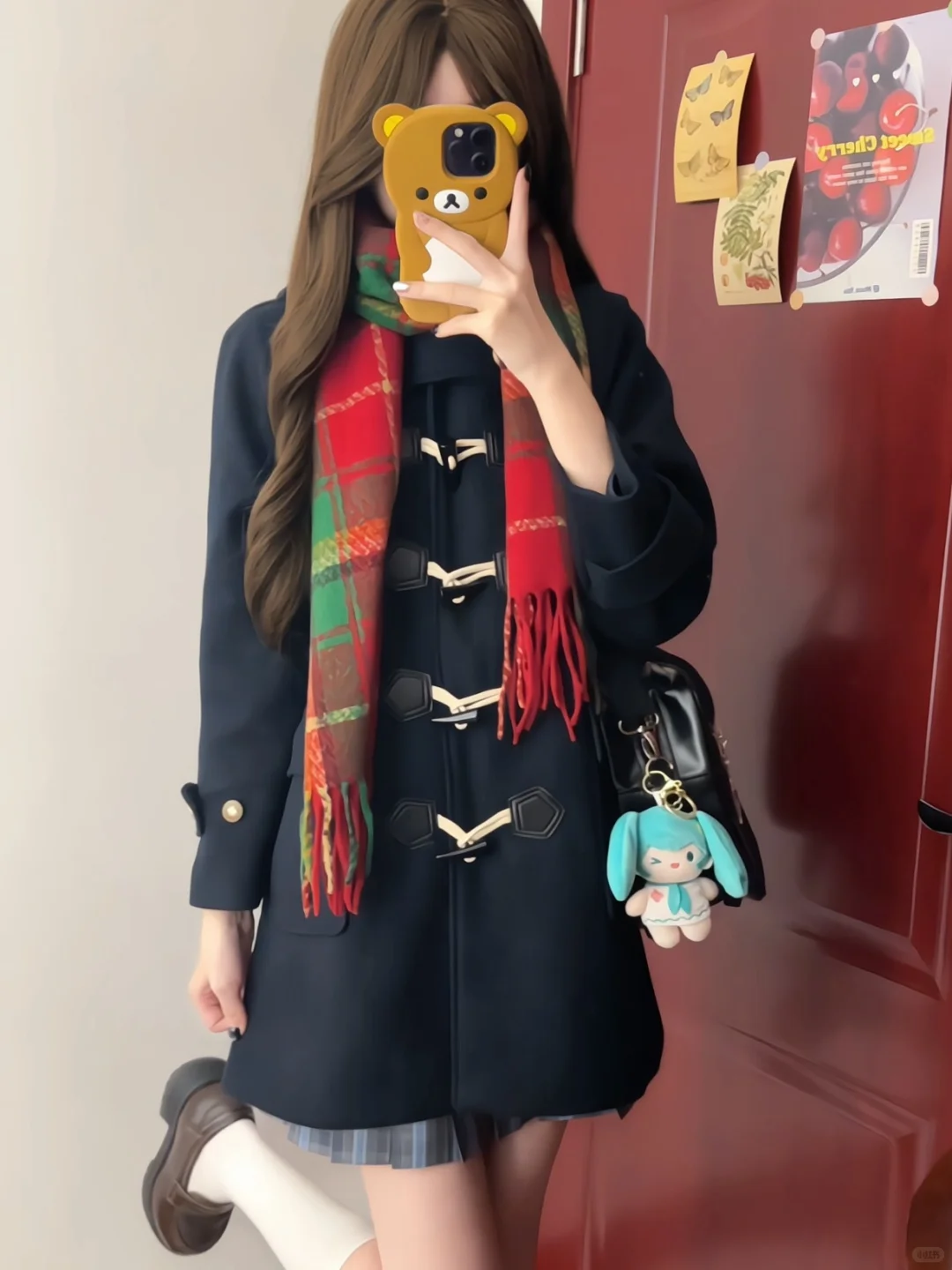 138还送围巾的加厚夹棉jk大衣真的爱了