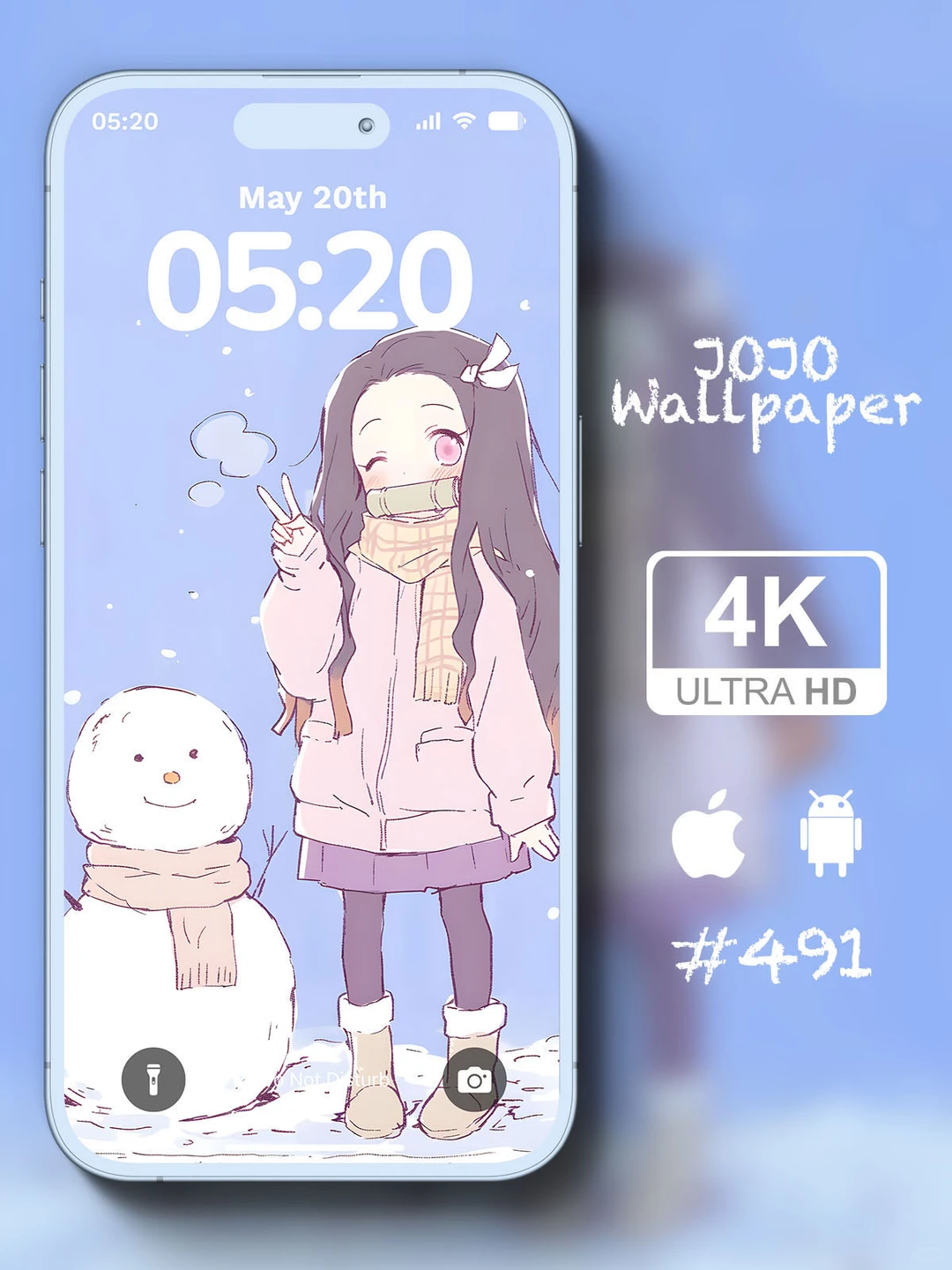 #491壁纸｜鬼灭之刃｜祢豆子｜⛄️