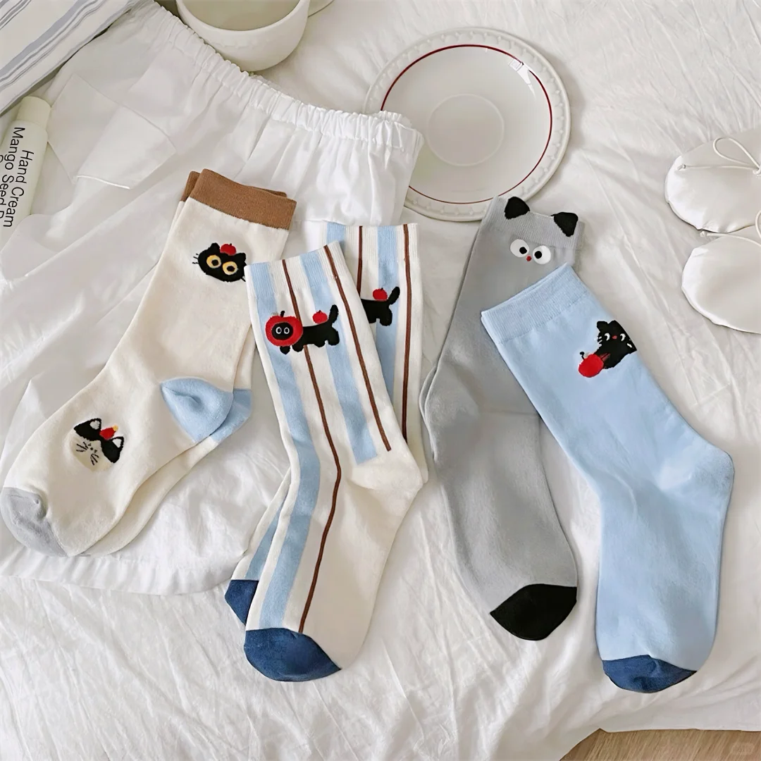 冬天的快乐是软fufu的小猫袜给的！