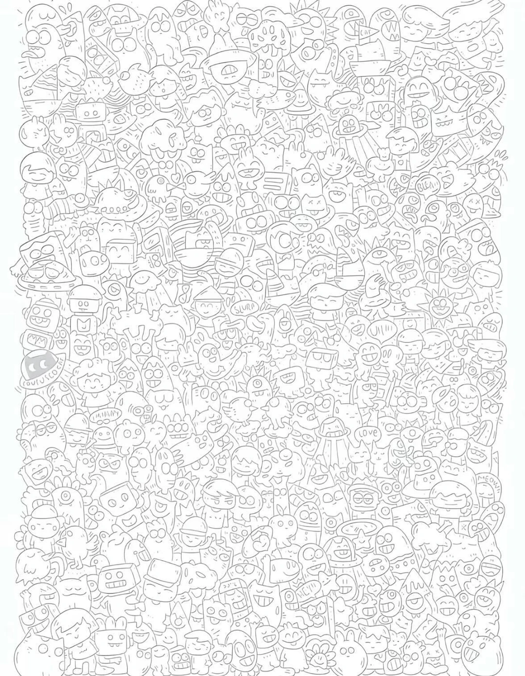 电子同事们🖨️摸鱼必备线条画（附电子版）