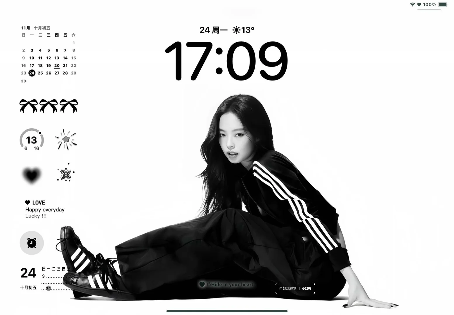 𝐒𝐡𝐚𝐫𝐞 ·Jennie超酷横屏壁纸🤍🖤❤️