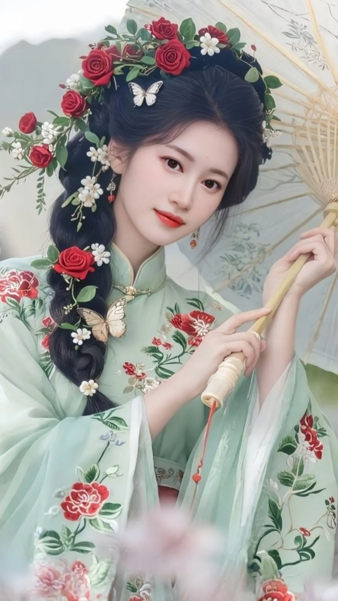 清冷的女生，抖音眨眼融合