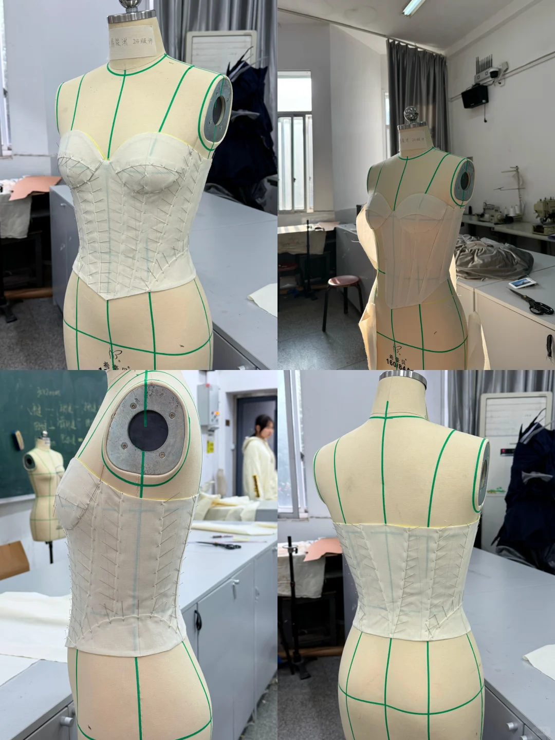 法式紧身胸衣立裁