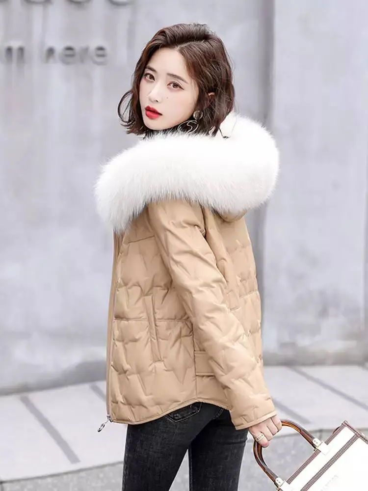 ✨海宁真皮羽绒服女2025年新款冬小个子
