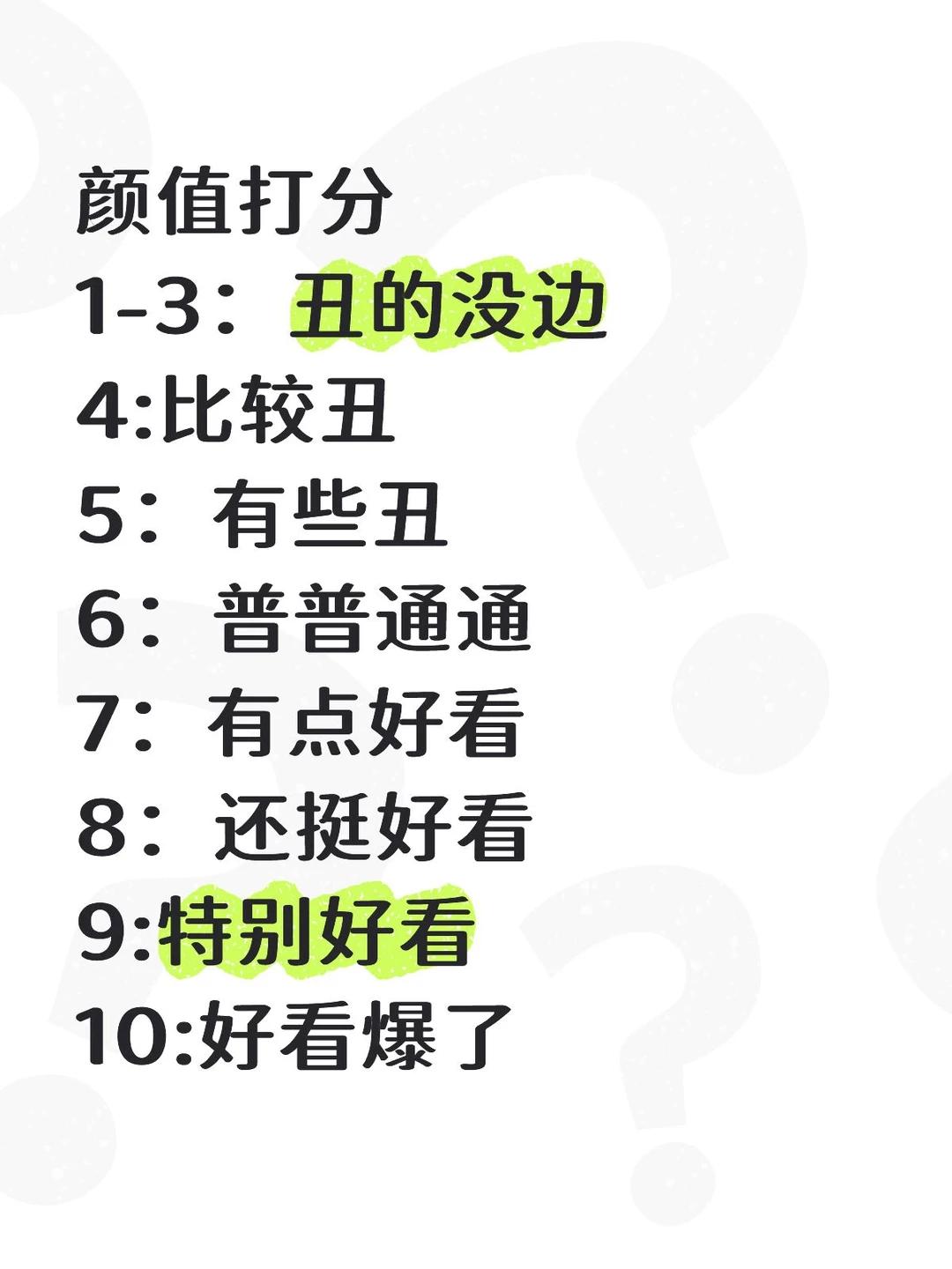 颜值锐评，不玻璃心来