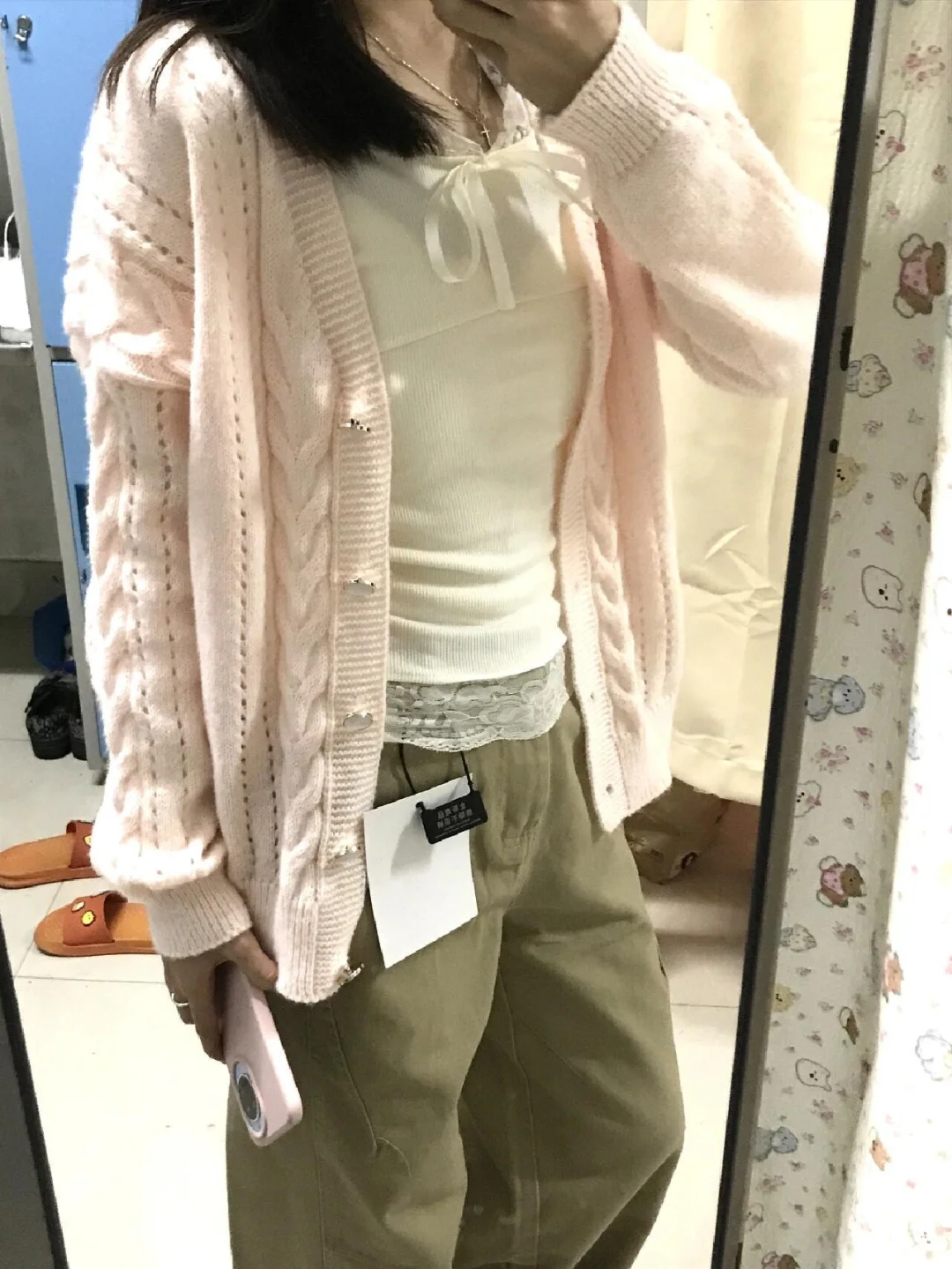 女大纯分享 ｜粉粉嫩嫩的毛衣开衫