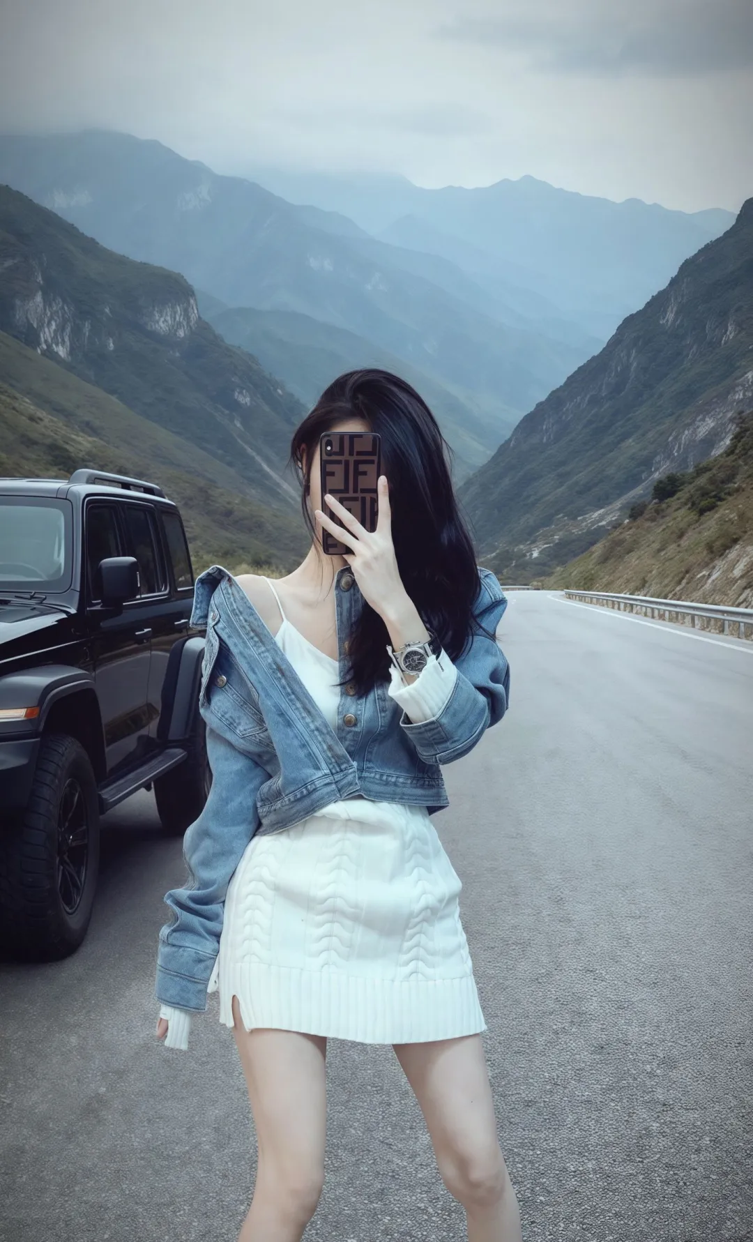 甜妹本命搭配！针织吊带裙+牛仔外套yyds