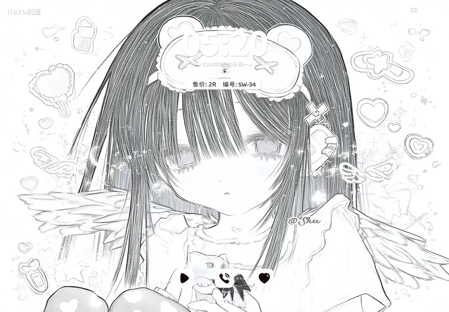 低饱和少女ipad平板壁纸特1R#11.28 21:00恢