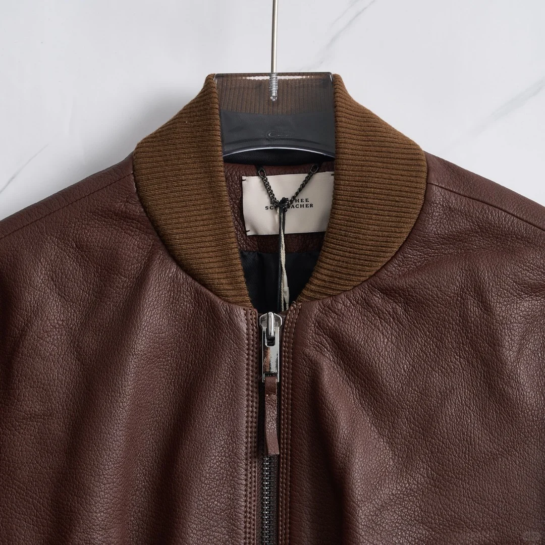 2️⃣折Schumacher女士复古小羊皮夹克外套