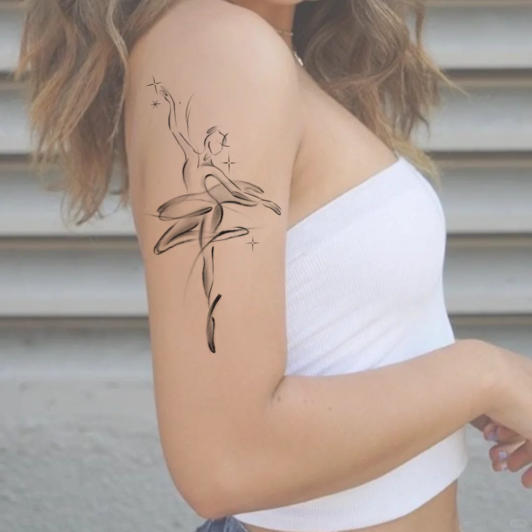 台北紋身認領圖 抽象線條 刺青