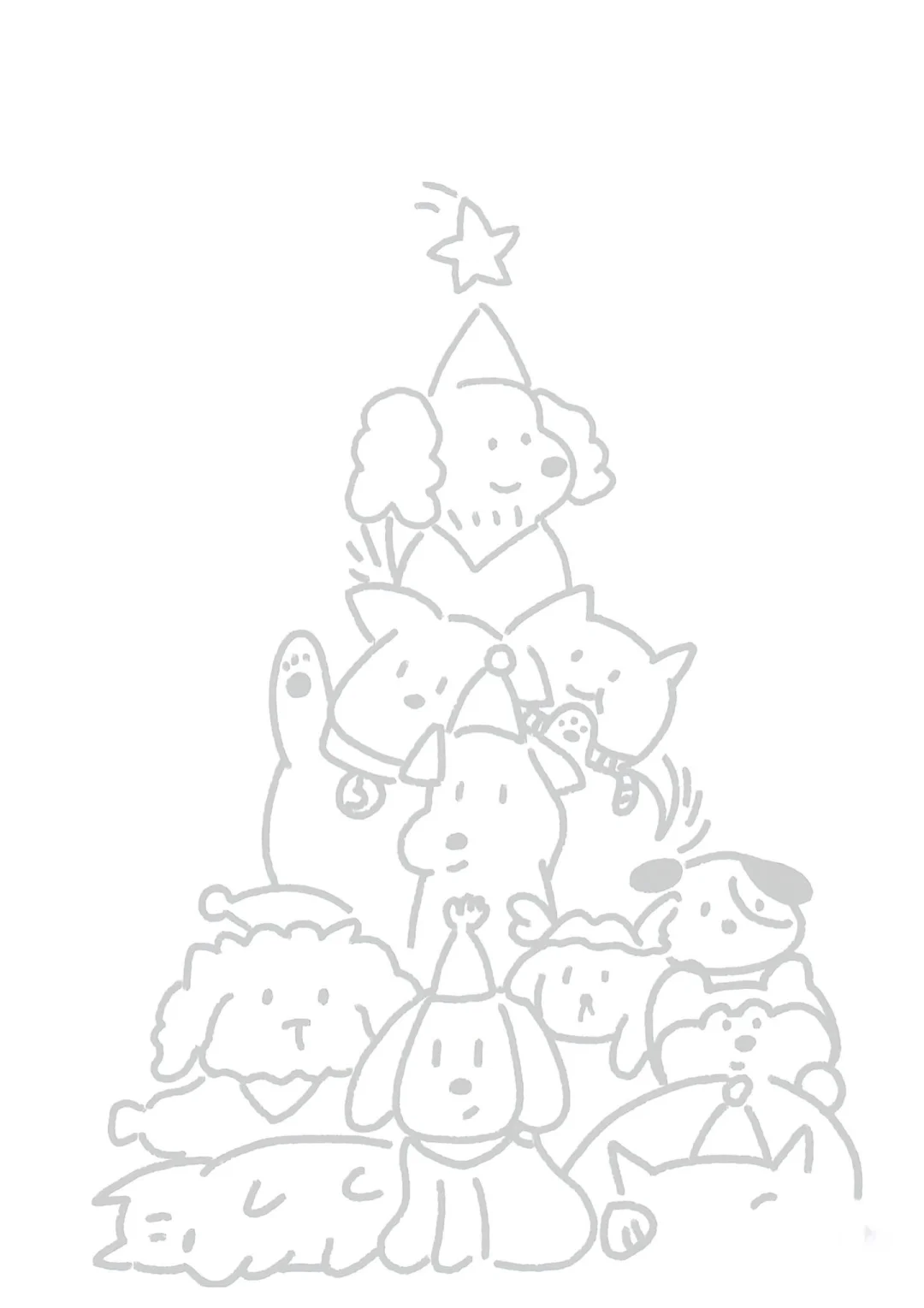 上班摸鱼线条画9️⃣