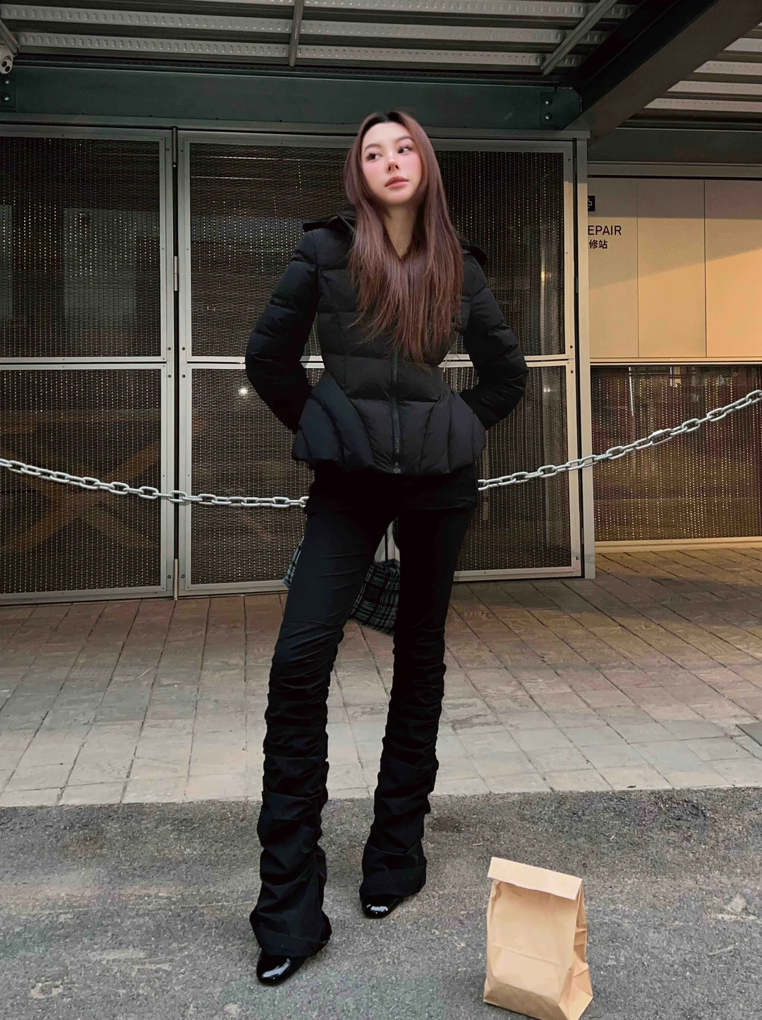 Aeaea | 修身轻盈罗纹羽绒