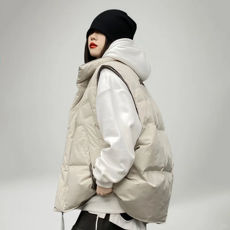 秋冬季新款坎肩无袖羽绒棉服马甲女大🎈