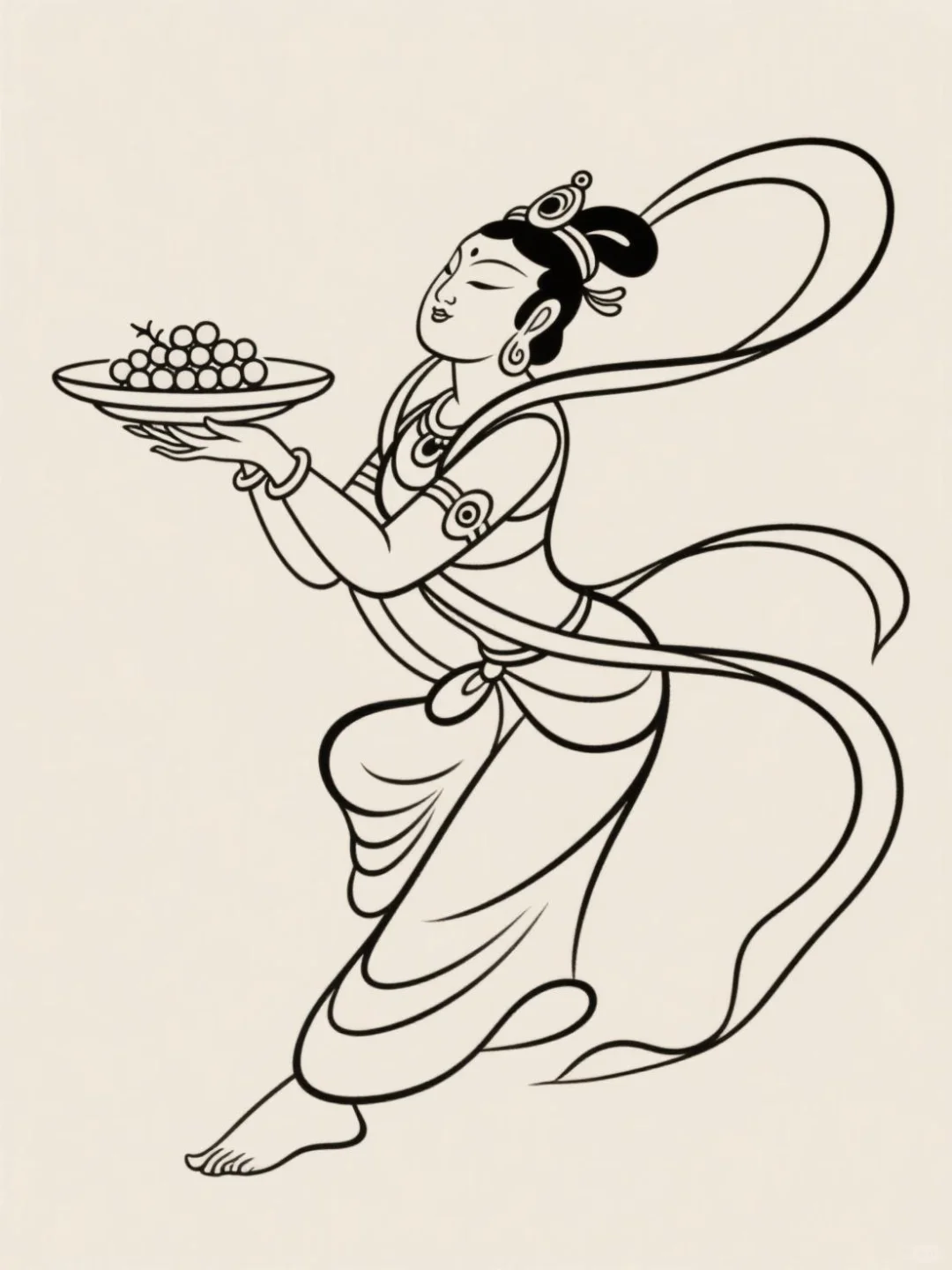 线条再现敦煌飞舞之美