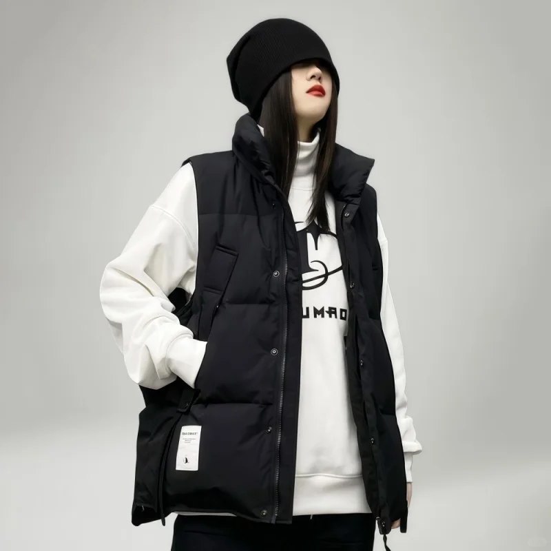 秋冬季新款坎肩无袖羽绒棉服马甲女大🎈