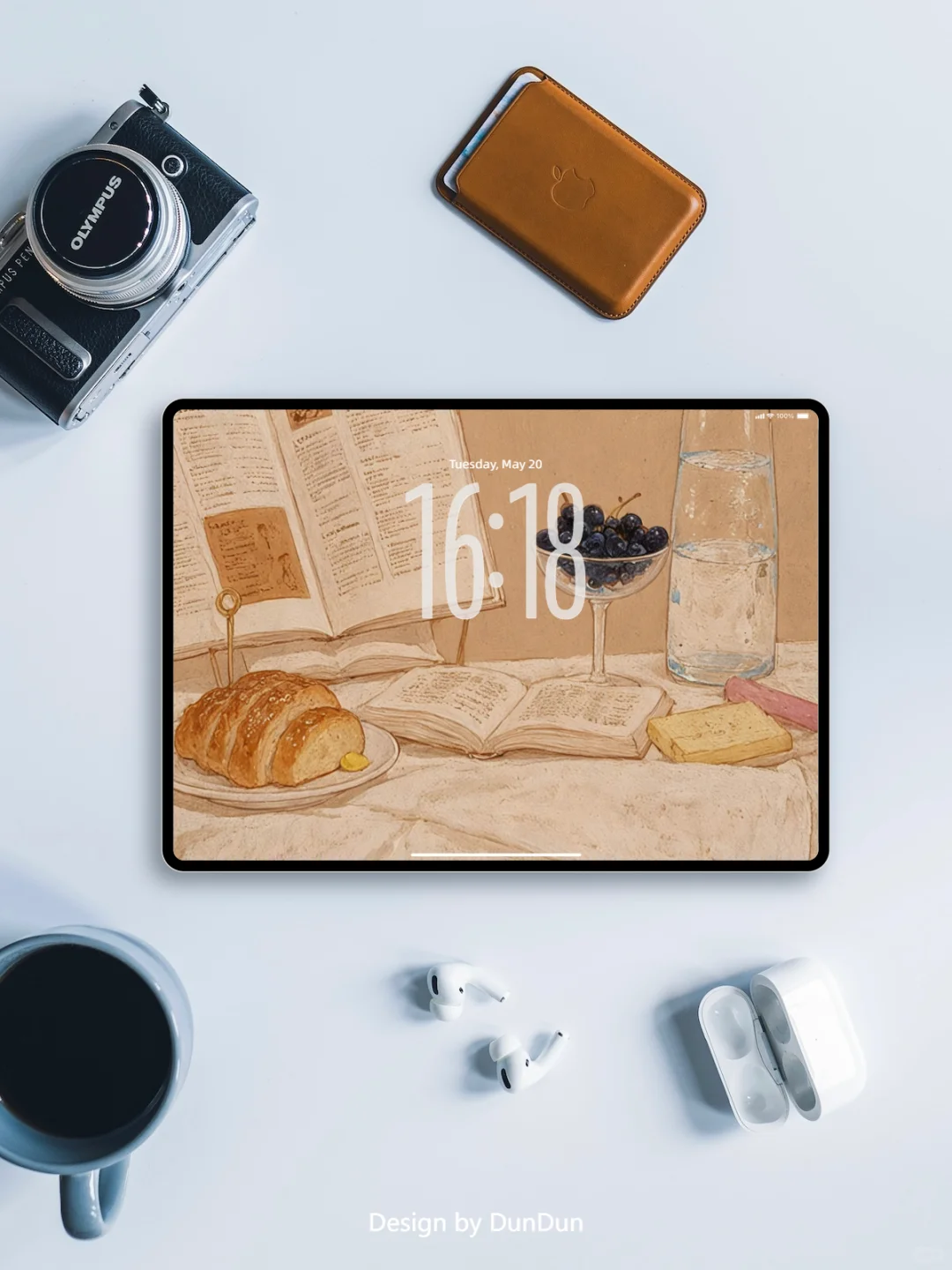 iPad 壁纸｜蓝莓软欧包🤎