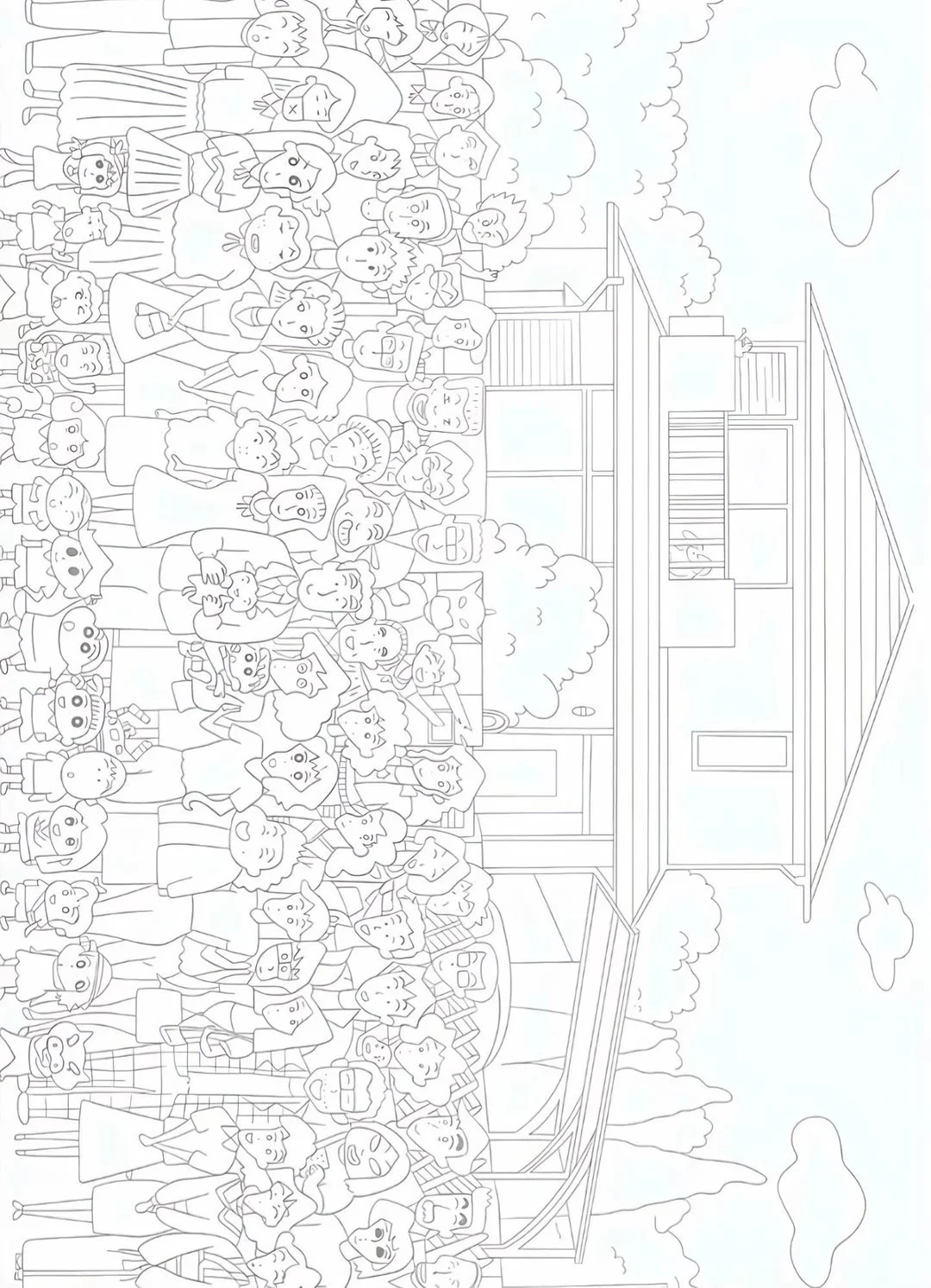 手绘线条涂鸦人物～