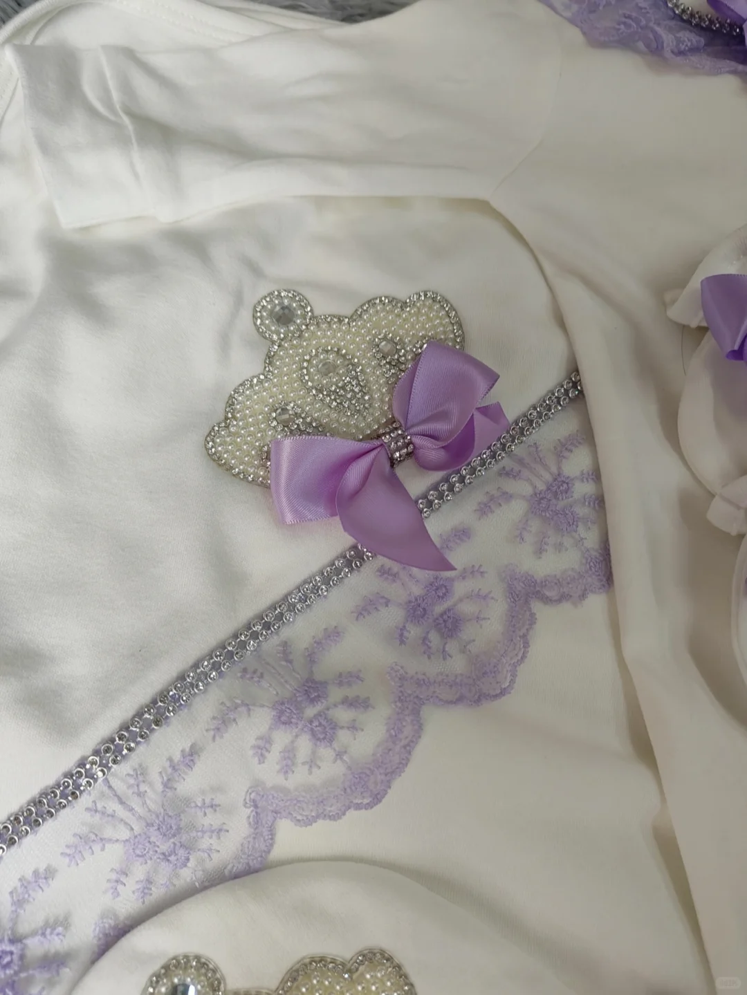 紫蕾丝公主婴装｜甜妹新生精致套