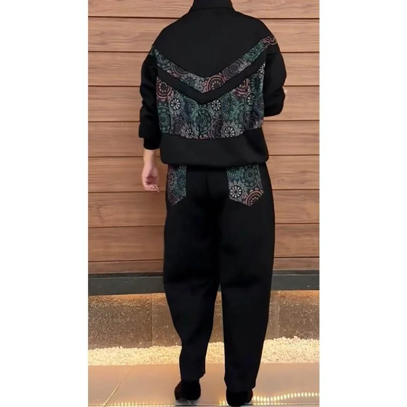 大码时尚印花套装女显瘦又休闲🌈