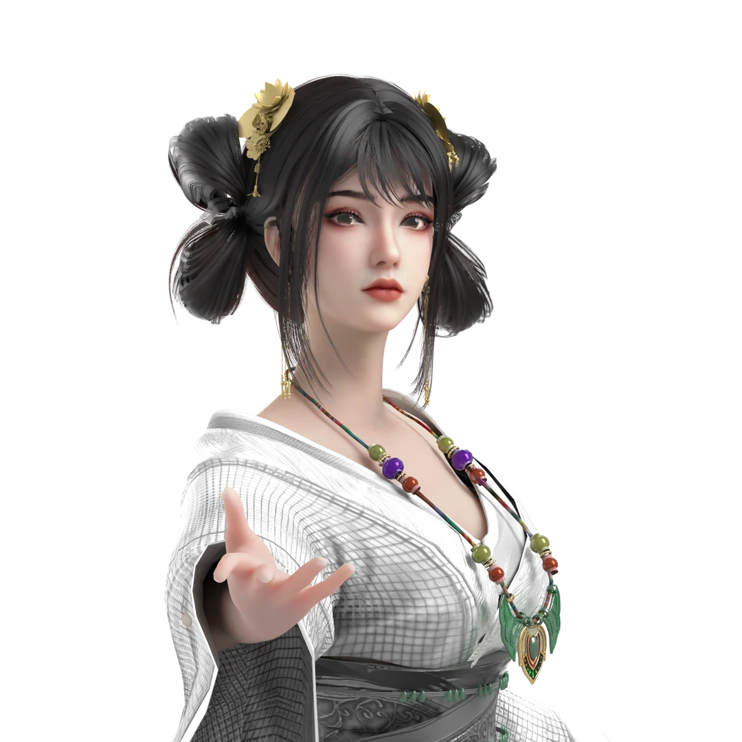 战国袍女性少女角色设计