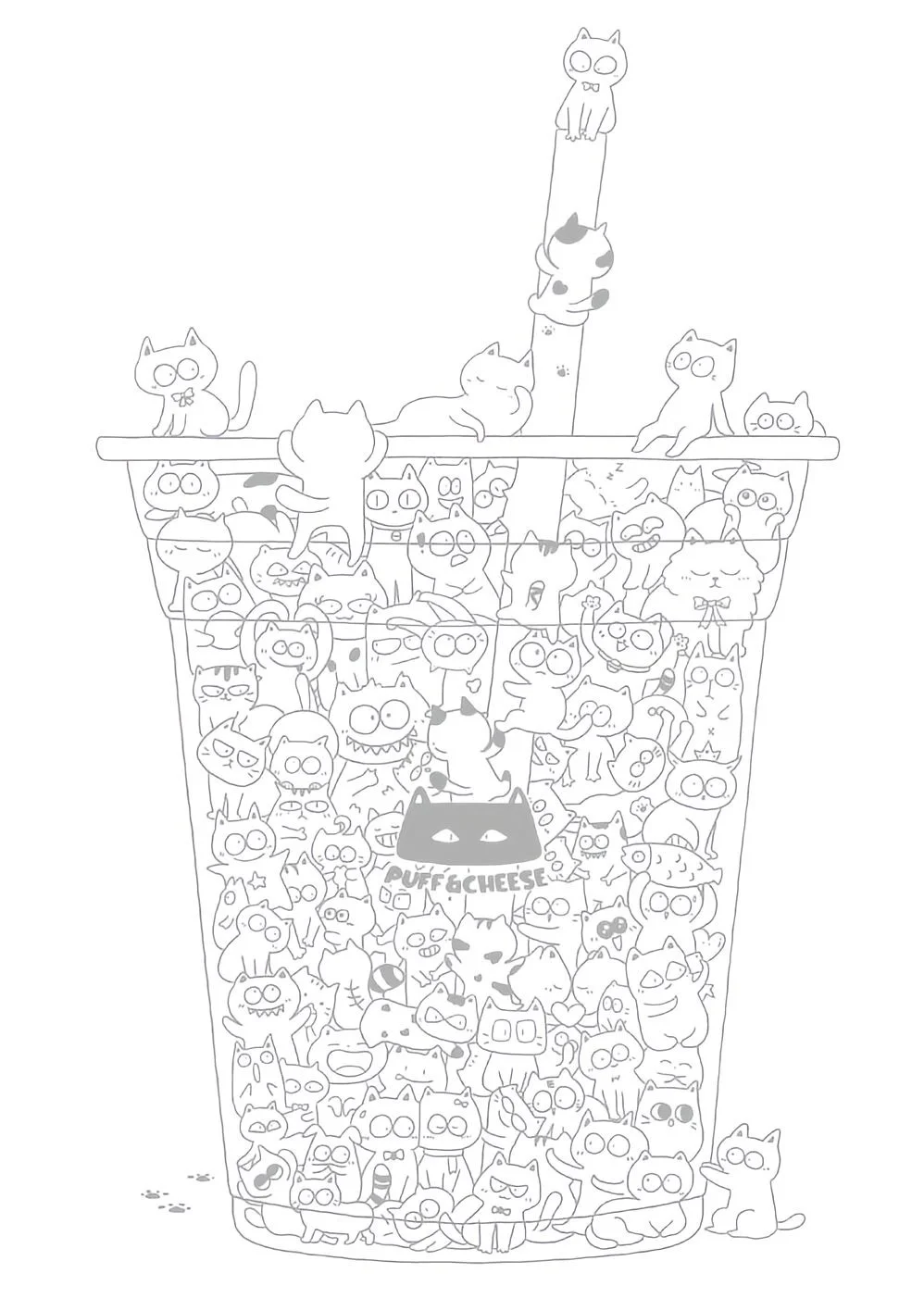 上班摸鱼必备线条画