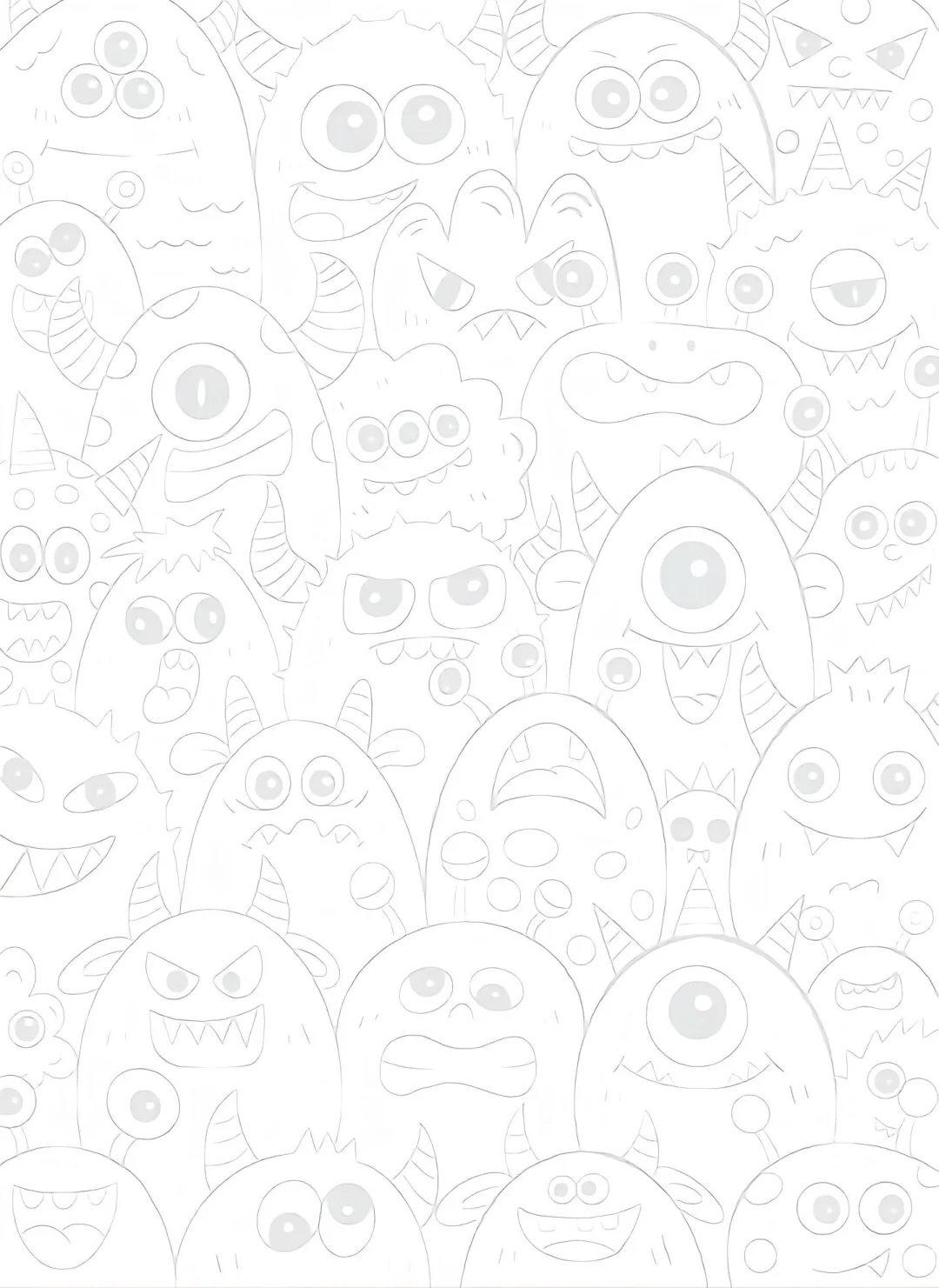 上班摸鱼必备线条画