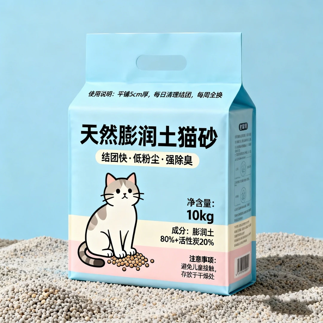猫砂袋子包装设计
