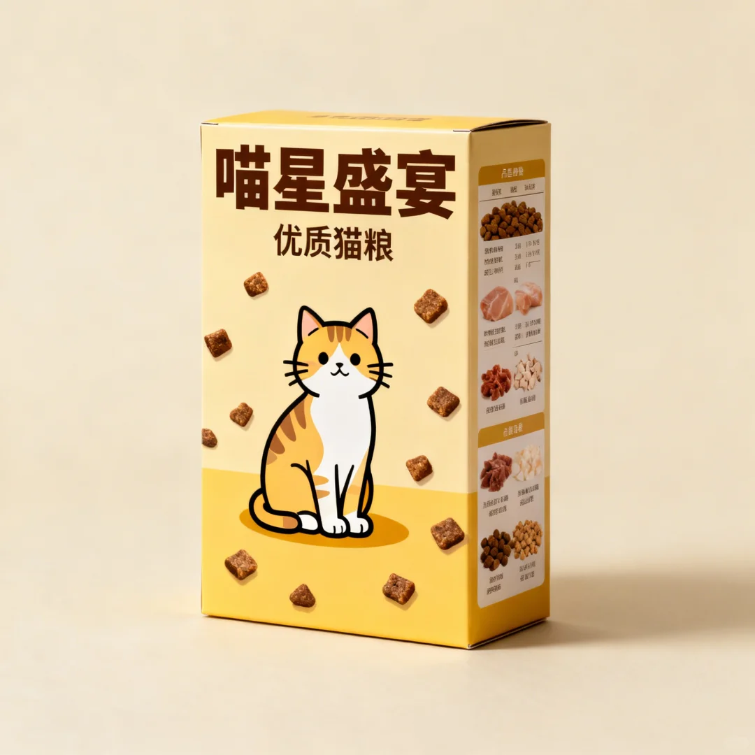 猫粮盒子包装设计